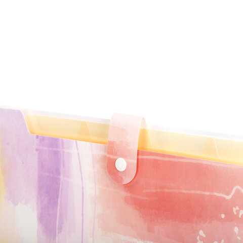 Папка-органайзер на кнопке 5 отделений, BRAUBERG "Extra", А4, пастельные узоры, 274100 - фото 5