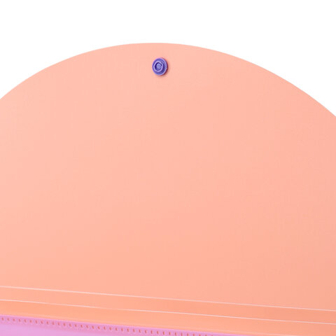 Папка-органайзер конверт на кнопке 6 отделений, BRAUBERG "Extra", A4, лиловая с персиковым, 274101 - фото 5