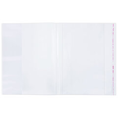 Обложки ПЭ для учебников и рабочих тетрадей, КЛЕЙКИЙ КРАЙ, НАБОР 20 шт. + 1 шт. в ПОДАРОК, 80 мкм, 265&times;450 мм, ЮНЛАНДИЯ