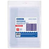 Обложки ПВХ для тетрадей и учебников младших классов, НАБОР 36 шт., ПЛОТНЫЕ, 120 мкм, универсальные, прозрачные, BRAUBERG, 274115