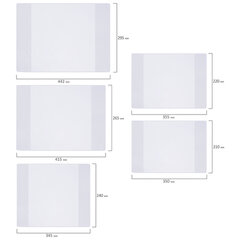 Обложки ПВХ для тетрадей и учебников младших классов, НАБОР 36 шт., ПЛОТНЫЕ, 120 мкм, универсальные, прозрачные, BRAUBERG, 274115