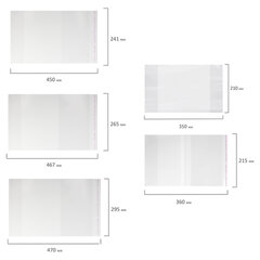 Обложки ПП для тетрадей и учебников, КЛЕЙКИЙ КРАЙ, НАБОР 20 шт., ПЛОТНЫЕ, 80 мкм, ПИФАГОР, 274118