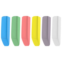 Мел в ведерке для рисования на асфальте 22 штуки, ПИФАГОР, цветной квадратный УТОЛЩЕННЫЙ, 274125