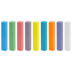 Мел в ведерке для асфальта и классной доски 40 штук, цветной квадратный, ПИФАГОР, 274126