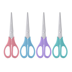 Ножницы ERICH KRAUSE &laquo;EasyCut Pastel&raquo; 170 мм, цвет ассорти, в картонной упаковке с европодвесом, 60875