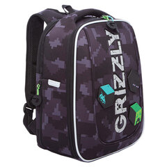 Ранец GRIZZLY анатомическая спинка, с бейджем, для мальчиков, "CUBES", 36х29х18 см, RAf-593-5/1