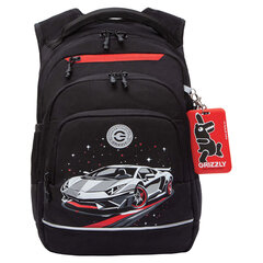 Рюкзак GRIZZLY школьный, анатомическая спинка, 2 отделения, для мальчиков, &laquo;YOUR ROUTE&raquo;, 25&times;40&times;22 см, RB-550-1/<wbr/>2