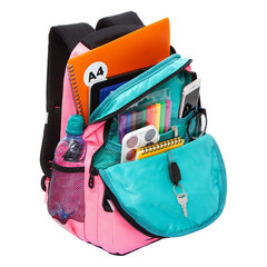 Рюкзак GRIZZLY школьный, анатомическая спинка, 2 отделения, для девочек, &laquo;FORTUNE&raquo;, розовый, 40&times;27&times;20 см, RG-560-4/<wbr/>2