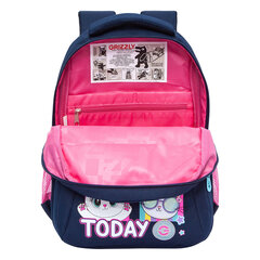 Рюкзак GRIZZLY школьный, анатомическая спинка, 3 отделения, для девочек, &laquo;COOL 2DAY&raquo;, 40&times;27&times;20 см, RG-561-1/<wbr/>3