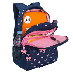 Рюкзак GRIZZLY школьный, анатомическая спинка, 2 отделения, для девочек, &laquo;PINK BOWS&raquo;, 39&times;30&times;20 см, RG-568-2/<wbr/>3