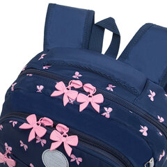 Рюкзак GRIZZLY школьный, анатомическая спинка, 2 отделения, для девочек, &laquo;PINK BOWS&raquo;, 39&times;30&times;20 см, RG-568-2/<wbr/>3