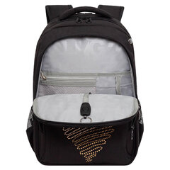 Рюкзак GRIZZLY школьный, анатомическая спинка, 2 отделения, для девочек, &laquo;DIAMOND HEART&raquo;, 39&times;30&times;20 см, RG-568-3/<wbr/>1