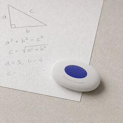 Ластик ERICH KRAUSE &laquo;SmartWay Mini Oval&raquo;, 41&times;29&times;9 мм, белый, овальный, пластиковый держатель, 45533