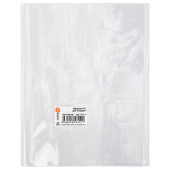 Обложка ПВХ со штрихкодом для тетрадей, ПЛОТНАЯ, 120 мкм, 209х340 мм, прозрачная, 1111.1