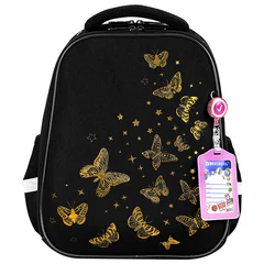 Ранец BRAUBERG FIT, 2 отделения, &laquo;Золотые бабочки&raquo;, 38&times;27&times;14 см, 274383