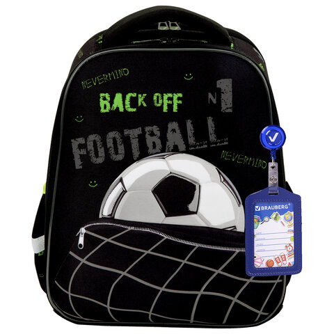 Ранец BRAUBERG FIT, 2 отделения, "Mesh goal", 3D-панель, 38х27х14 см, 274384 - фото 2