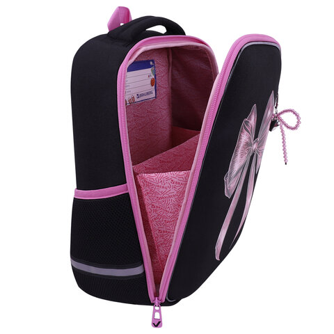 Ранец BRAUBERG LIGHT, 1 отделение, с брелком, "Chic bow", 36х26х13 см, 274386 - фото 6