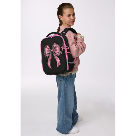 Ранец BRAUBERG LIGHT, 1 отделение, с брелком, "Chic bow", 36х26х13 см, 274386 - фото 9