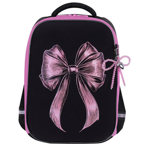 Ранец BRAUBERG LIGHT, 1 отделение, с брелком, "Chic bow", 36х26х13 см, 274386 - фото 2