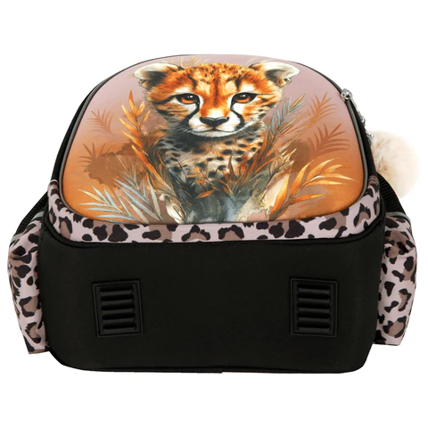 Ранец BRAUBERG STABLE, 2 отделения, с брелком, "Curious leopard", 36х28х16 см, 274387 - фото 7