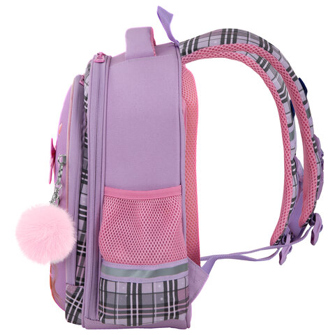 Ранец BRAUBERG STABLE, 2 отделения, с брелком, "Trendy girl", нашивка, 36х28х16 см, 274388 - фото 3