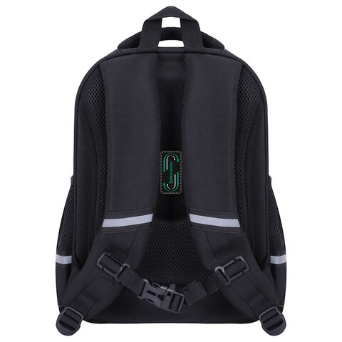 Ранец BRAUBERG STABLE, 2 отделения, с брелком, "Smoky car", LED-ЛАМПОЧКИ, 36х28х16 см, 274389 - фото 4