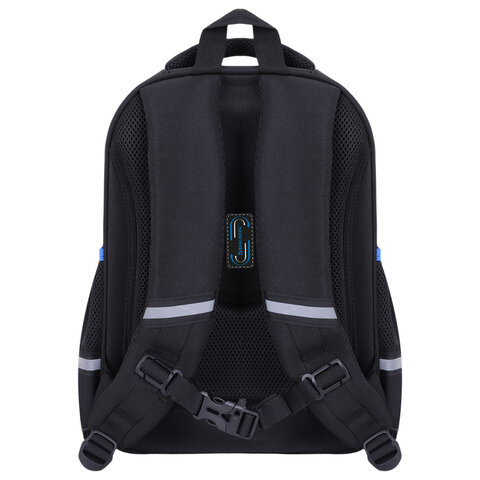 Ранец BRAUBERG STABLE, 2 отделения, с брелком, "Blue ball", 36х28х16 см, 274390 - фото 4