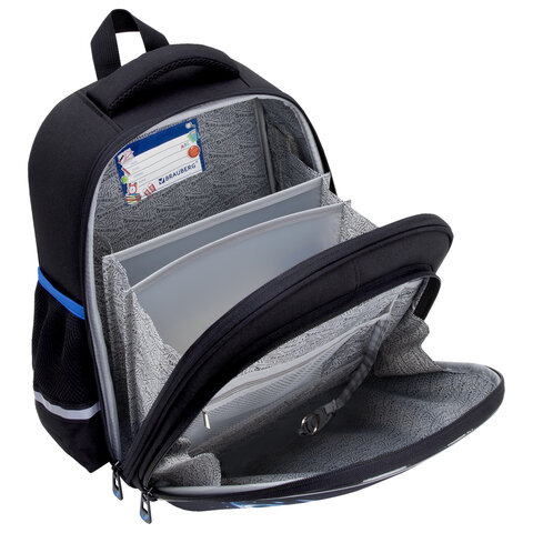 Ранец BRAUBERG STABLE, 2 отделения, с брелком, "Blue ball", 36х28х16 см, 274390 - фото 6