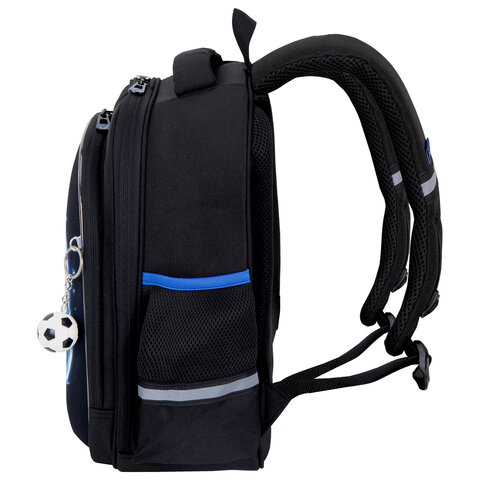 Ранец BRAUBERG STABLE, 2 отделения, с брелком, "Blue ball", 36х28х16 см, 274390 - фото 3