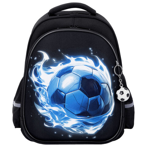 Ранец BRAUBERG STABLE, 2 отделения, с брелком, "Blue ball", 36х28х16 см, 274390 - фото 2