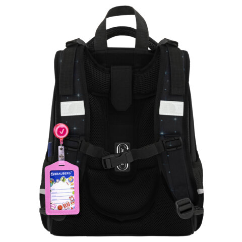 Ранец BRAUBERG PREMIUM, 2 отделения, с брелком, "White kitten", СВЕТЯЩИЙСЯ, 38х29х16 см, 274392 - фото 4