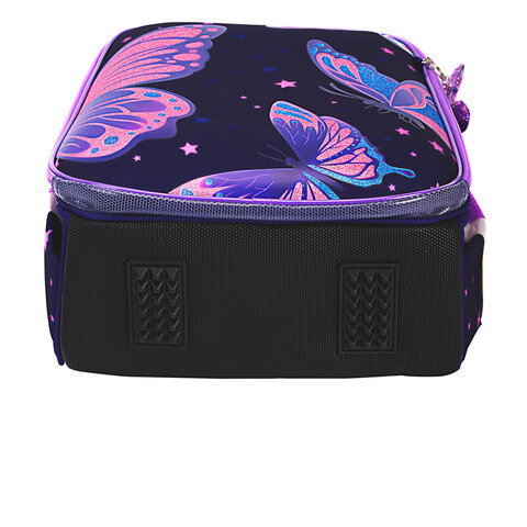 Ранец BRAUBERG PREMIUM, 2 отделения, с брелком, "Shining butterflies", блестки, 38х29х16 см, 274393 - фото 7