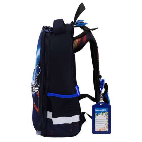 Ранец BRAUBERG PREMIUM, 2 отделения, с брелком, "Risky ride", 3D-панель, 38х29х16 см, 274394 - фото 3