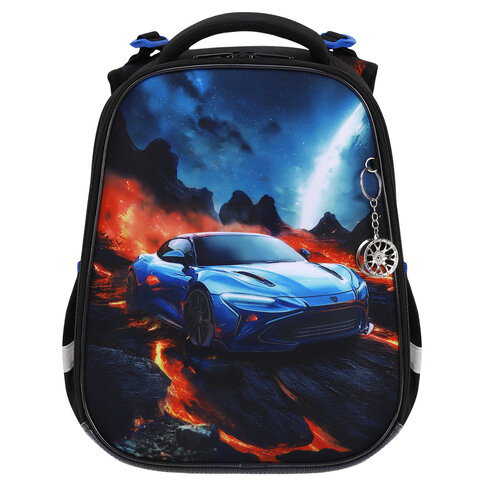 Ранец BRAUBERG PREMIUM, 2 отделения, с брелком, "Risky ride", 3D-панель, 38х29х16 см, 274394 - фото 2