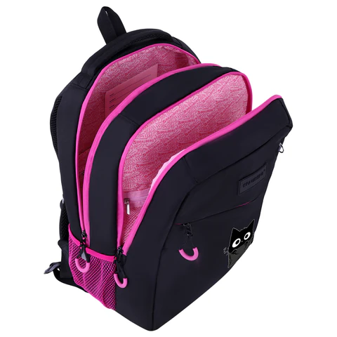 Рюкзак BRAUBERG MAIN, 2 отделения, 3 кармана, "Carton kitten", 38х26х17 см, 274398 - фото 6