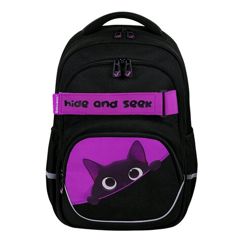 Рюкзак BRAUBERG MOTION, 2 отделения, 3 кармана, "Hidden kitty", 41х28х17 см, 274399 - фото 2