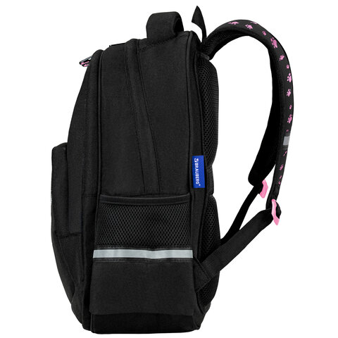 Рюкзак BRAUBERG SOFT, 2 отделения, 3 кармана, "Tough cat", СВЕТЯЩИЙСЯ, 40х31х15 см, 274401 - фото 3