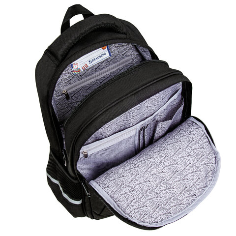 Рюкзак BRAUBERG SOFT, 2 отделения, 3 кармана, "Broken glass", СВЕТЯЩИЙСЯ, 40х31х15 см, 274402 - фото 6