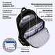 Рюкзак BRAUBERG SOFT, 2 отделения, 3 кармана, "Осколки", СВЕТЯЩИЙСЯ, 40х31х15 см, 274402