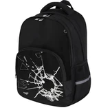 Рюкзак BRAUBERG SOFT, 2 отделения, 3 кармана, "Осколки", СВЕТЯЩИЙСЯ, 40х31х15 см, 274402