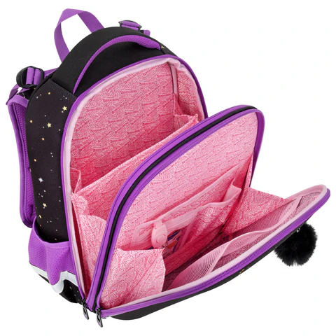 Ранец BRAUBERG ORIGINAL, 2 отделения, с брелком, "Galactic cat", 38х29х16 см, 274403 - фото 6