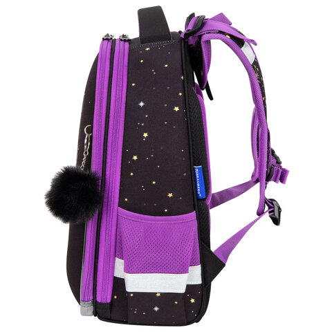 Ранец BRAUBERG ORIGINAL, 2 отделения, с брелком, "Galactic cat", 38х29х16 см, 274403 - фото 3