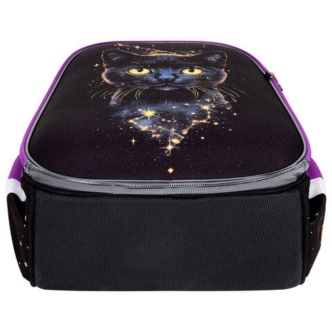 Ранец BRAUBERG ORIGINAL, 2 отделения, с брелком, "Galactic cat", 38х29х16 см, 274403 - фото 7