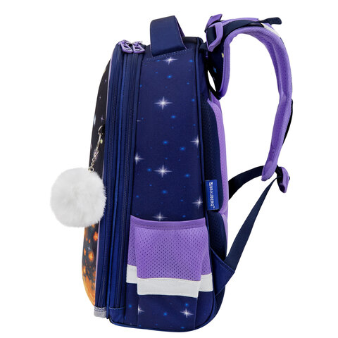 Ранец BRAUBERG ORIGINAL, 2 отделения, с брелком, "Dreaming fox", 38х29х16 см, 274404 - фото 3