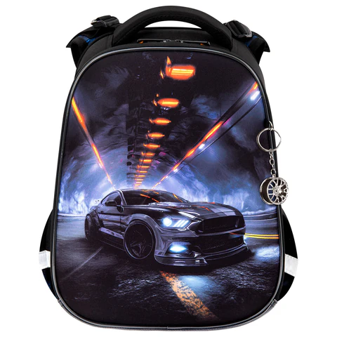 Ранец BRAUBERG ORIGINAL, 2 отделения, с брелком, "Tunnel car", 38х29х16 см, 274406 - фото 2