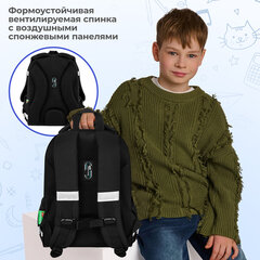 Ранец BRAUBERG KIDS START, 1 отделение, 2 кармана, "Герой в космосе", СВЕТЯЩИЙСЯ, 35х26х13 см, 274408