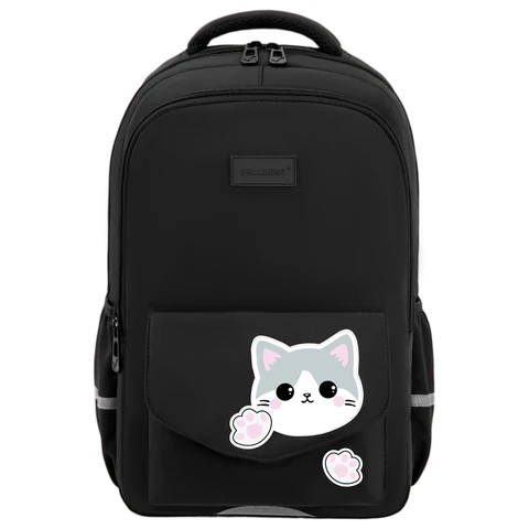 Рюкзак BRAUBERG STYLE, 2 отделения, 4 кармана, "Hey all", черный, 40х26х15 см, 274410 - фото 2