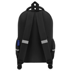 Рюкзак BRAUBERG STYLE, 2 отделения, 4 кармана, &laquo;Всем привет!&raquo;, черный, 40&times;26&times;15 см, 274410