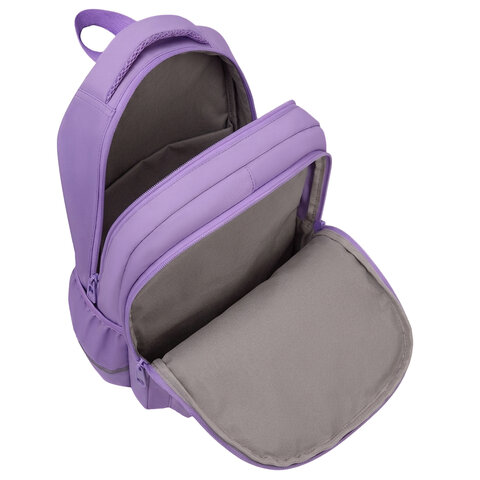 Рюкзак BRAUBERG STYLE, 2 отделения, 4 кармана, "Hey all", сиреневый, 40х26х15 см, 274411 - фото 5