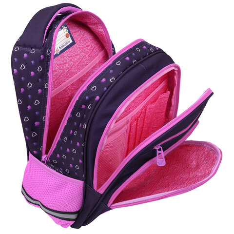 Рюкзак BRAUBERG PROFI, 2 отделения, с брелком, "Lonely cat", 36х27х19 см, 274415 - фото 6